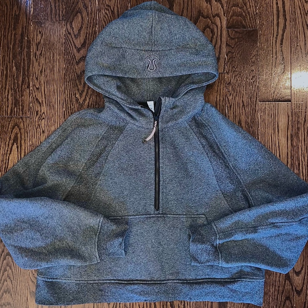 Lululemon Oversized Scuba 1/2 Zip M/L - Heathered Black